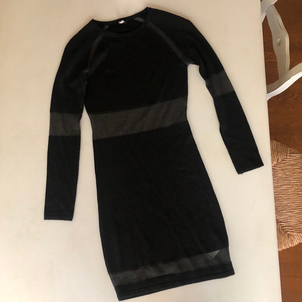Topshop sheer black mini dress size 4